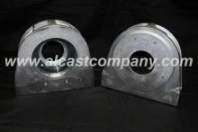 bearing housing with cast in steel insert