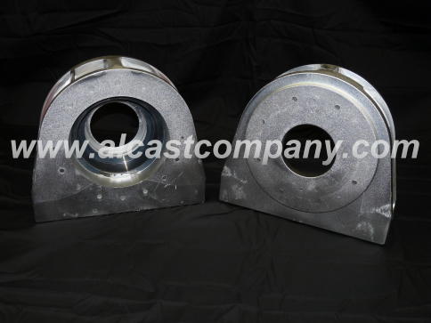 permanent mold A356 cast aluminum bearing housing with insert