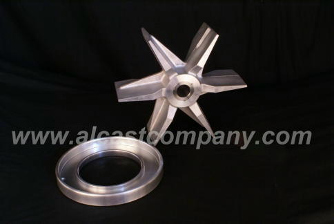 A356 blower impeller aluminum casting with stainless insert