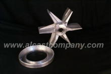 cast aluminum impeller blower and piston ring