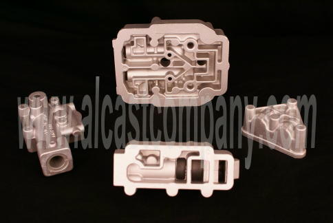 cast aluminum transmission, pump, and hydraulic valve body castings