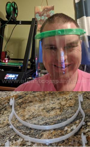 Zach Bell 3D printing face shields